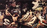 Cornelis Cornelisz Van Haarlem Canvas Paintings - The Wedding of Peleus and Thetis